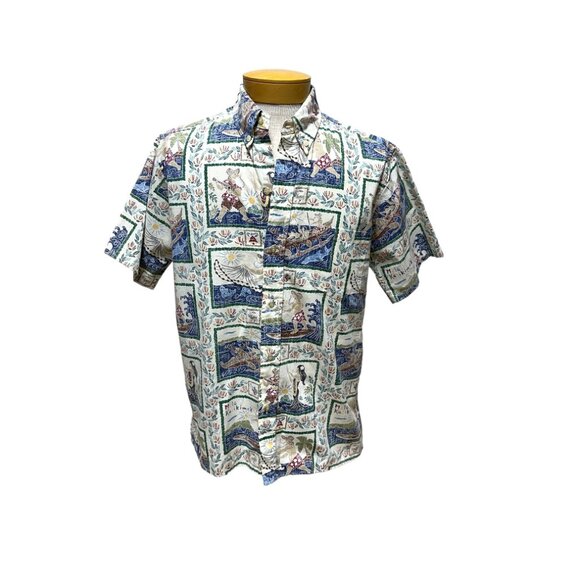 Reyn Spooner Mele Kalikimaka Hawaiian Christmas shirt reverse weave surf Santa - Picture 2 of 9
